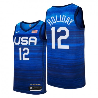 Youth Nike Jrue Holiday Navy USA Basketball 2020 Summer Olympics Player Jersey